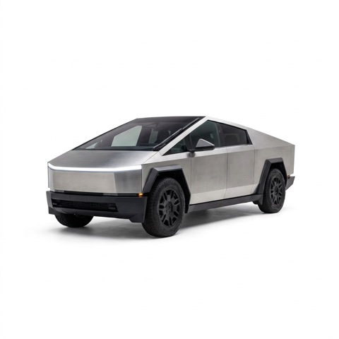 Input: product photo of a Tesla Cybertruck